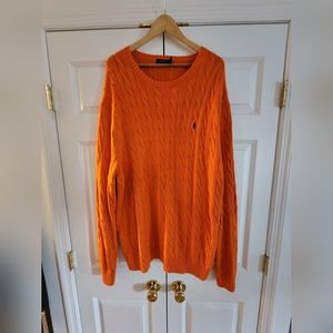 Ralph Lauren Orange cable knit sweater